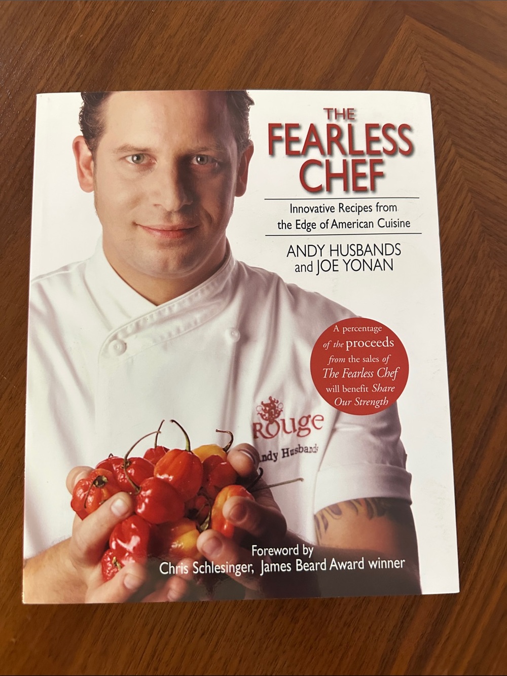 The Fearless Chef Cookbook by Andy Husbands - White Cover with Red Accents